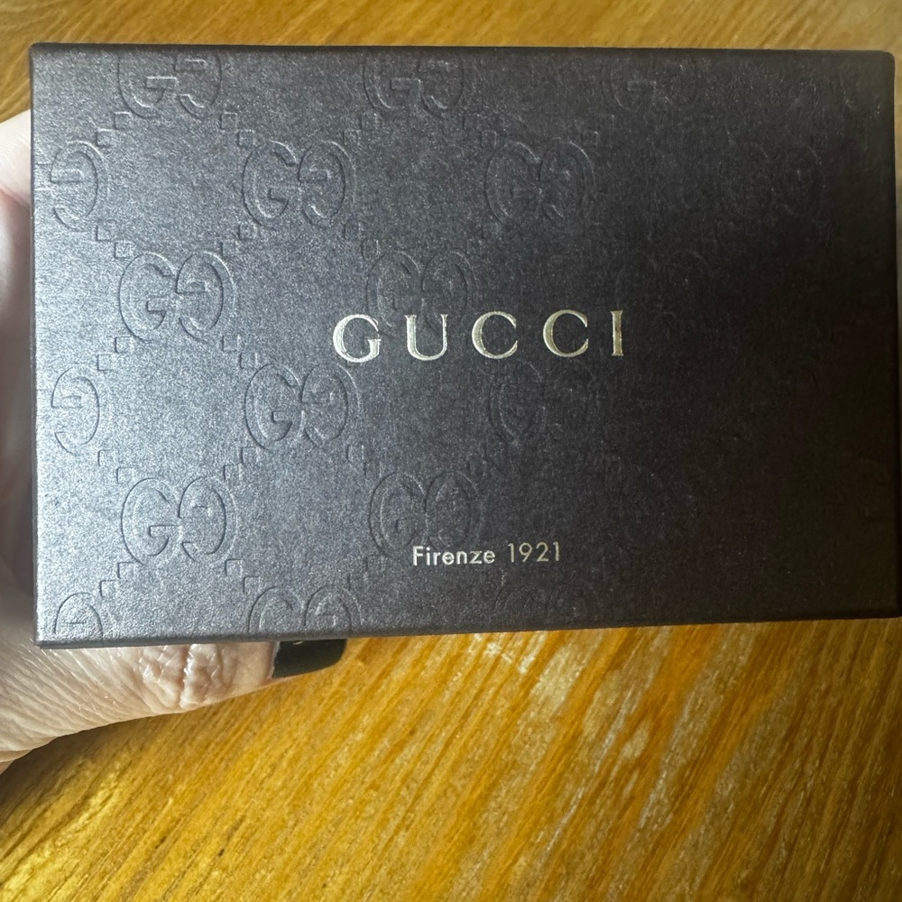 Gucci Dark Grey Embossed Money Clip